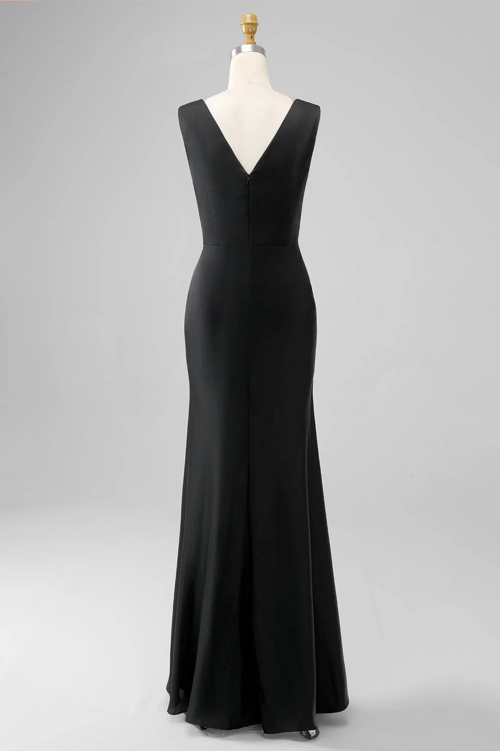 Mermaid Cowl Neck Satin Long Bridesmaid Dress Prom Dress
